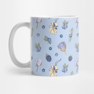 Blue floral pattern Mug